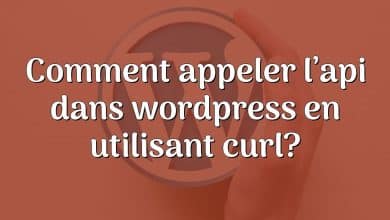 Comment appeler l’api dans wordpress en utilisant curl?