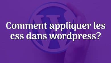 Comment appliquer les css dans wordpress?