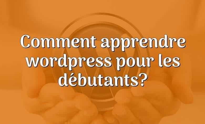 Comment apprendre wordpress pour les débutants?