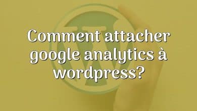 Comment attacher google analytics à wordpress?