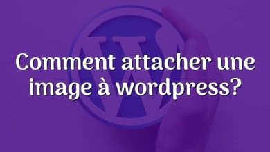 Comment attacher une image à wordpress?