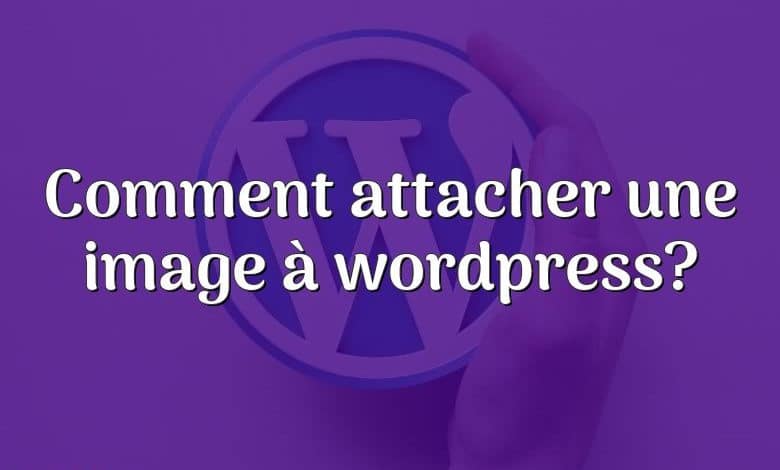 Comment attacher une image à wordpress?