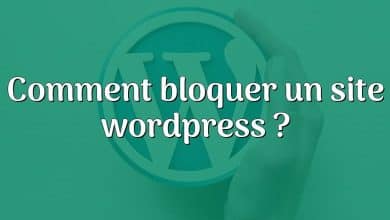 Comment bloquer un site wordpress ?