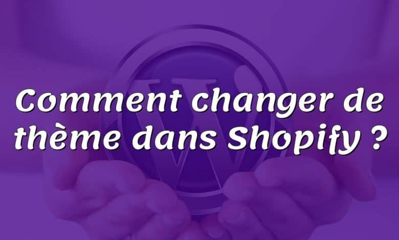 Comment changer de thème dans Shopify ?