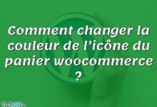 Comment changer la couleur de l’icône du panier woocommerce ?