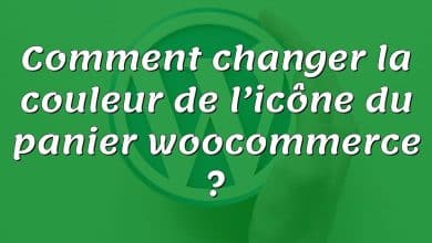 Comment changer la couleur de l’icône du panier woocommerce ?