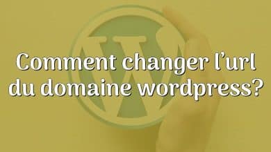 Comment changer l’url du domaine wordpress?