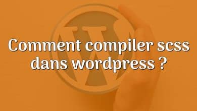 Comment compiler scss dans wordpress ?