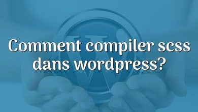 Comment compiler scss dans wordpress?