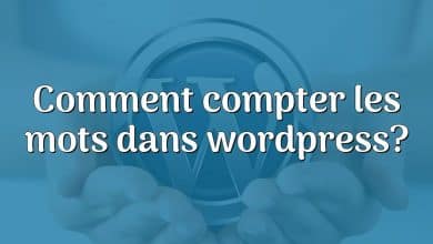 Comment compter les mots dans wordpress?