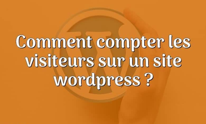 Comment compter les visiteurs sur un site wordpress ?