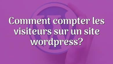 Comment compter les visiteurs sur un site wordpress?