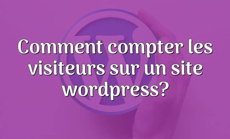 Comment compter les visiteurs sur un site wordpress?