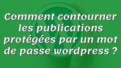 Comment contourner les publications protégées par un mot de passe wordpress ?