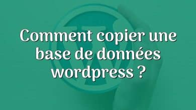 Comment copier une base de données wordpress ?