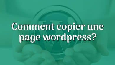 Comment copier une page wordpress?