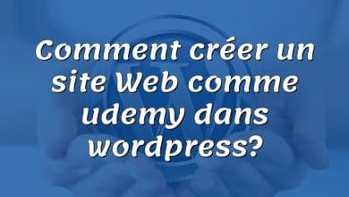 Comment créer un site Web comme udemy dans wordpress?