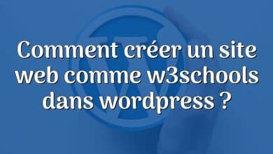 Comment créer un site web comme w3schools dans wordpress ?