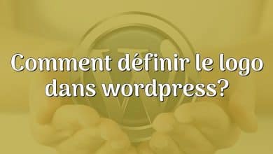 Comment définir le logo dans wordpress?