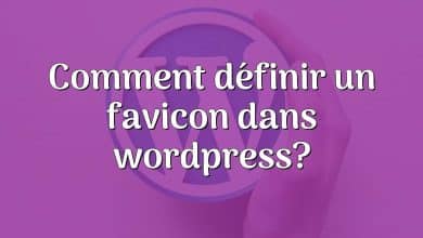 Comment définir un favicon dans wordpress?