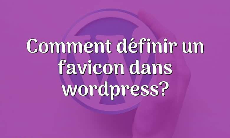 Comment définir un favicon dans wordpress?