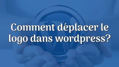 Comment déplacer le logo dans wordpress?