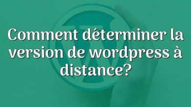 Comment déterminer la version de wordpress à distance?