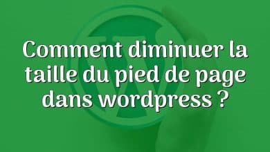 Comment diminuer la taille du pied de page dans wordpress ?