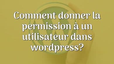 Comment donner la permission à un utilisateur dans wordpress?
