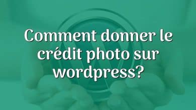 Comment donner le crédit photo sur wordpress?