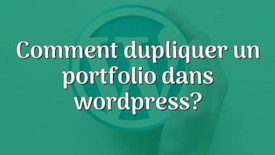 Comment dupliquer un portfolio dans wordpress?