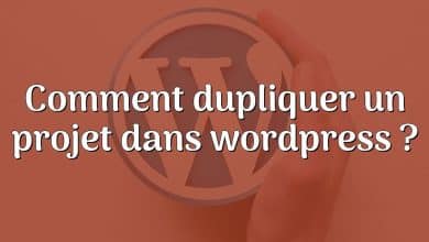 Comment dupliquer un projet dans wordpress ?