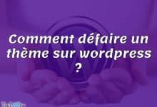 Comment défaire un thème sur wordpress ?