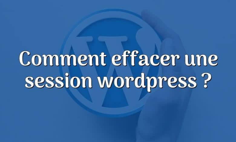 Comment effacer une session wordpress ?