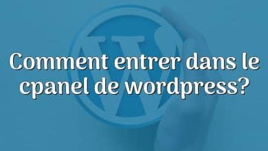 Comment entrer dans le cpanel de wordpress?