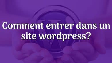 Comment entrer dans un site wordpress?