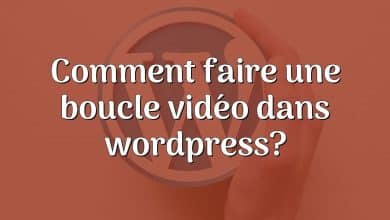 Comment faire une boucle vidéo dans wordpress?