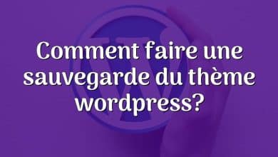 Comment faire une sauvegarde du thème wordpress?