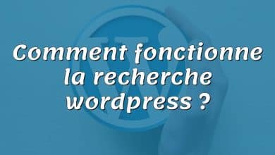 Comment fonctionne la recherche wordpress ?