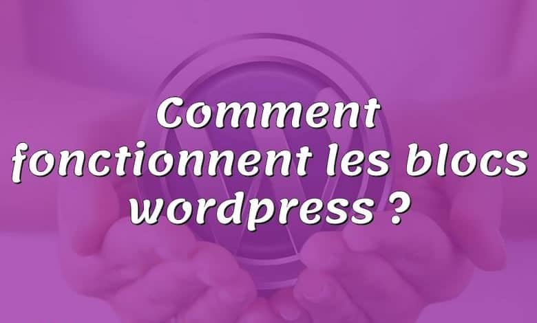 Comment fonctionnent les blocs wordpress ?