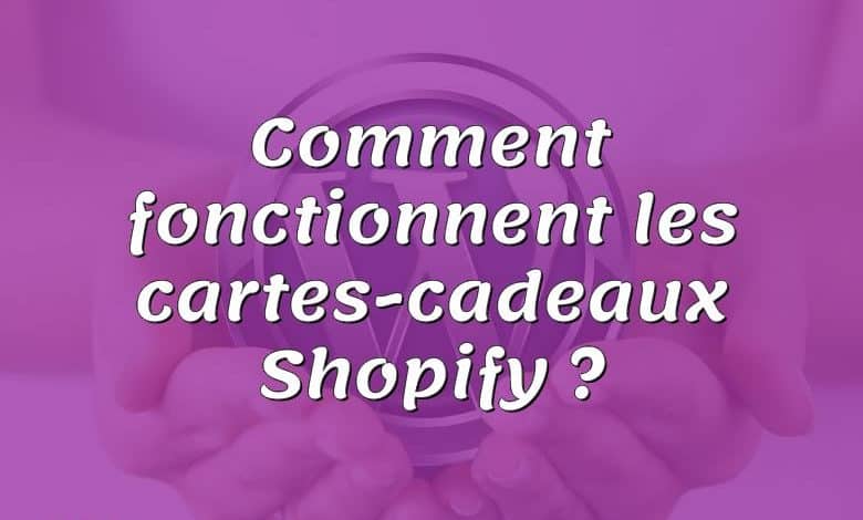 Comment fonctionnent les cartes-cadeaux Shopify ?