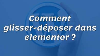 Comment glisser-déposer dans elementor ?