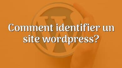 Comment identifier un site wordpress?