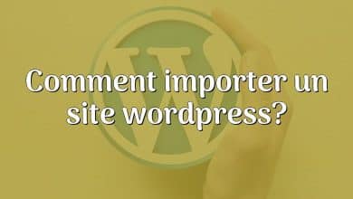 Comment importer un site wordpress?