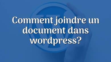 Comment joindre un document dans wordpress?