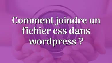 Comment joindre un fichier css dans wordpress ?