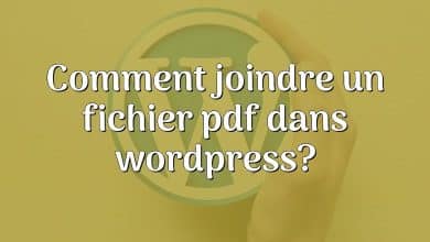 Comment joindre un fichier pdf dans wordpress?