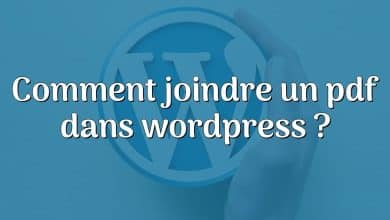 Comment joindre un pdf dans wordpress ?