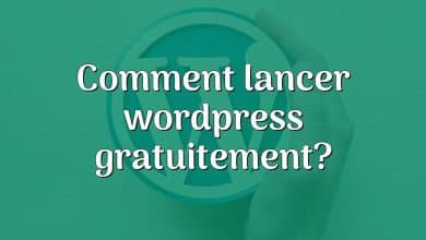 Comment lancer wordpress gratuitement?