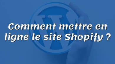 Comment mettre en ligne le site Shopify ?